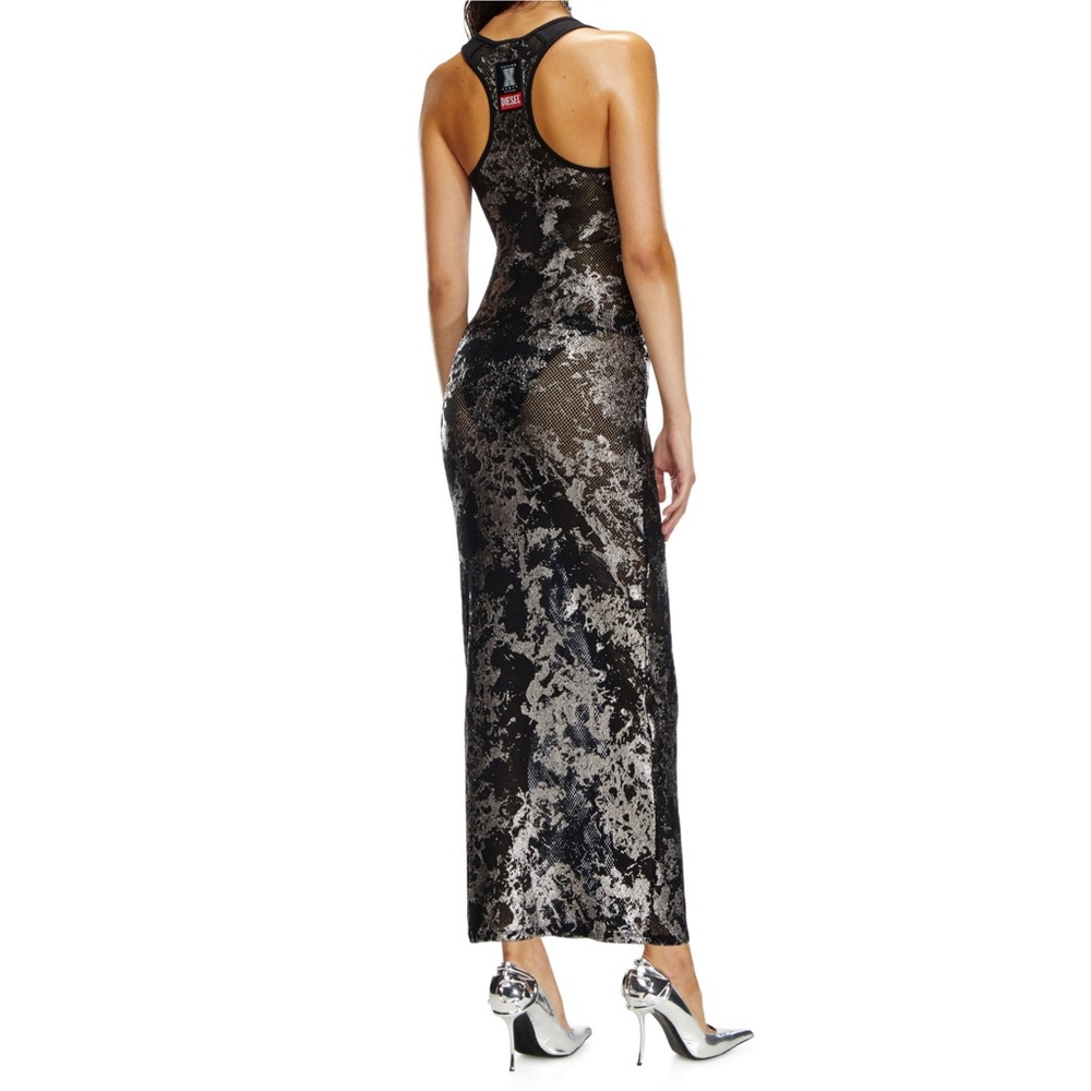 Savage X Fenty x Diesel Black and Silver Sheath Cocktail Dress